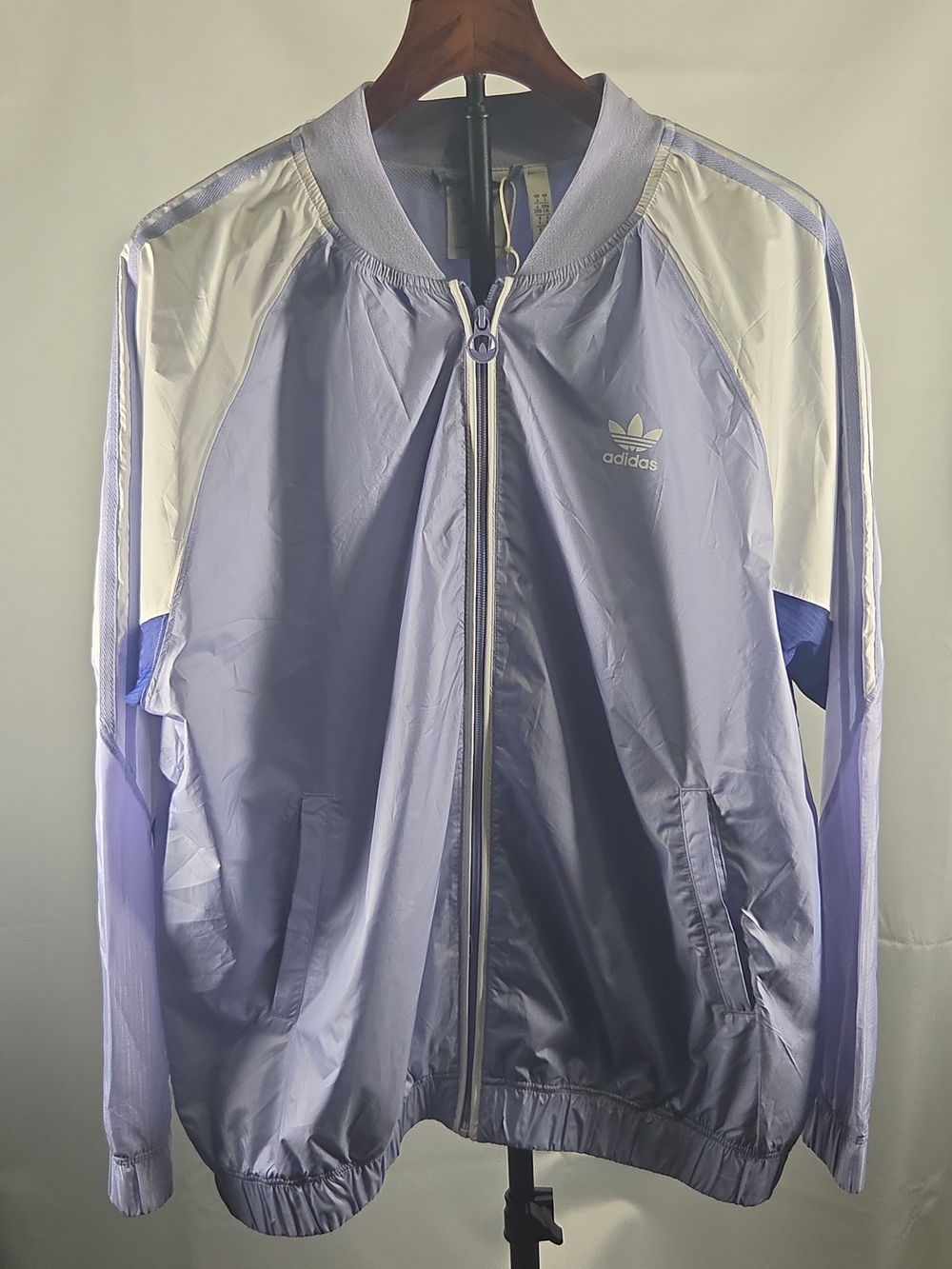adidas Lavender and White Windbreaker Jacket